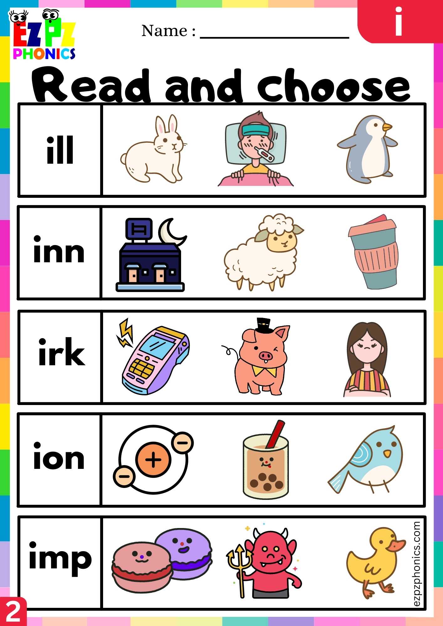 Group2 Letter I Read And Choose Beginning Sounds Worksheet ...